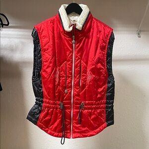 Sportlam Kitzbuhel  Red and Black Quilted ski  Vest